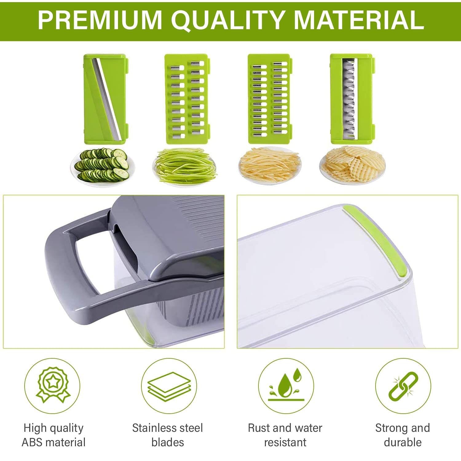 12 in 1 Manual Vegetable Chopper Kitchen Gadgets Food Chopper Onion Cutter Vegetable Slicer